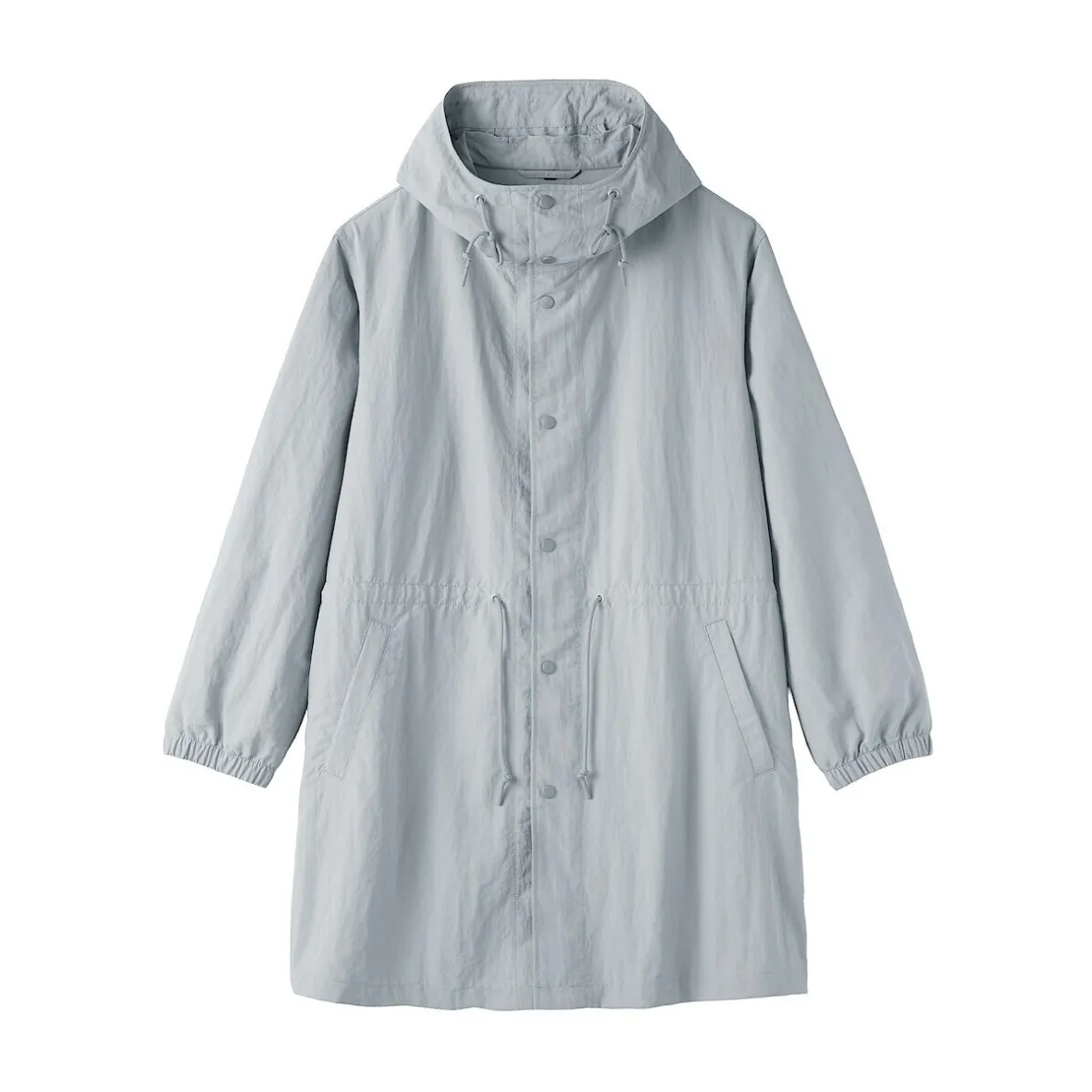 Hot Muji Abrigo con capucha de nailon reciclado repelente al agua para hombre