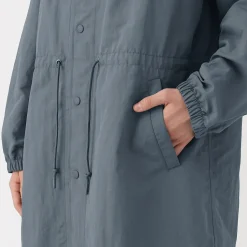 Hot Muji Abrigo con capucha de nailon reciclado repelente al agua para hombre