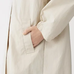 Sale Muji Abrigo con capucha extraíble y repelente al agua para mujer