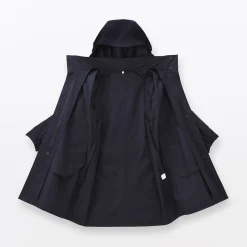 Sale Muji Abrigo con capucha extraíble y repelente al agua para mujer