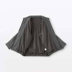 Muji Abrigo con cremallera de nailon reciclado impermeable para hombre