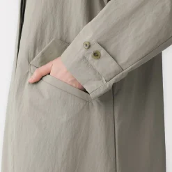 Muji Abrigo con cuello alzado repelente al agua para mujer