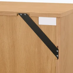 Clearance Muji Armario de nogal con puertas de cristal
