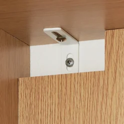 Clearance Muji Armario de nogal con puertas de cristal
