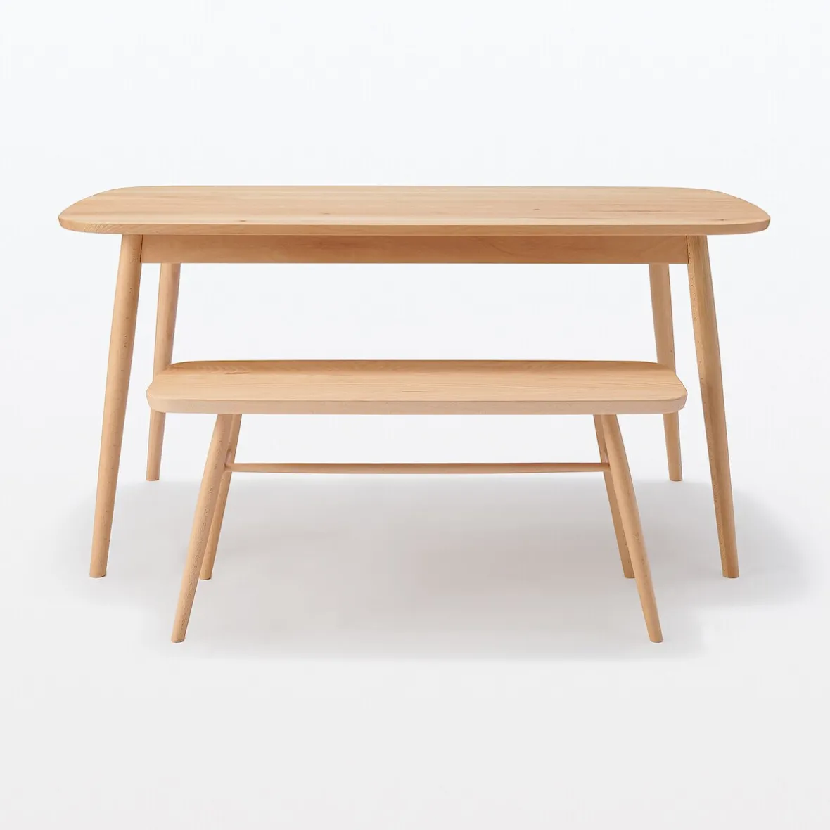Hot Muji Banco con patas redondeadas de haya maciza