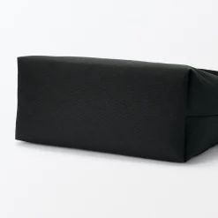 New Muji Bandolera con correa ancha de poliéster reciclado Negro