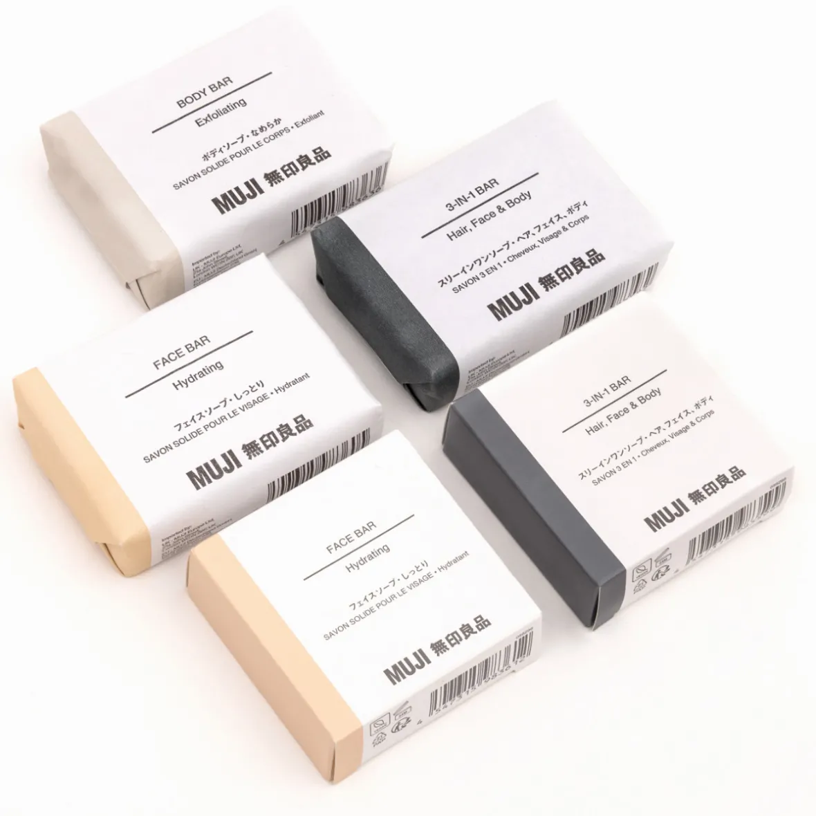 Online Muji Barra limpiadora facial hidratante vegana — formato viaje