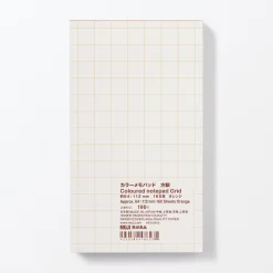 New Muji Bloc de notas de color con cuadrícula, Pequeño