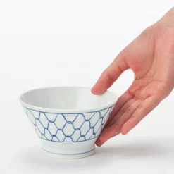 Clearance Muji Bol de arroz Hasami Ware - Patrón de malla, Pequeño