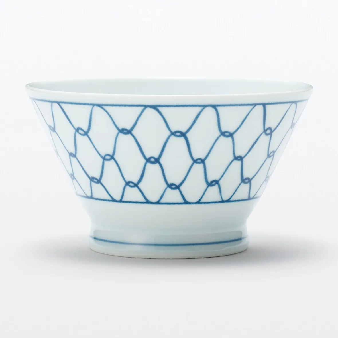 Clearance Muji Bol de arroz Hasami Ware - Patrón de malla, Pequeño
