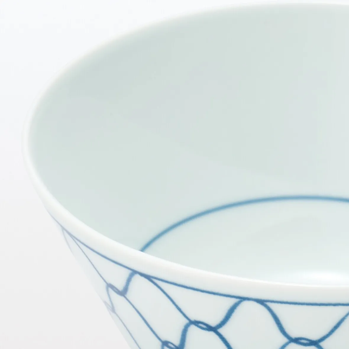Clearance Muji Bol de arroz Hasami Ware - Patrón de malla, Pequeño