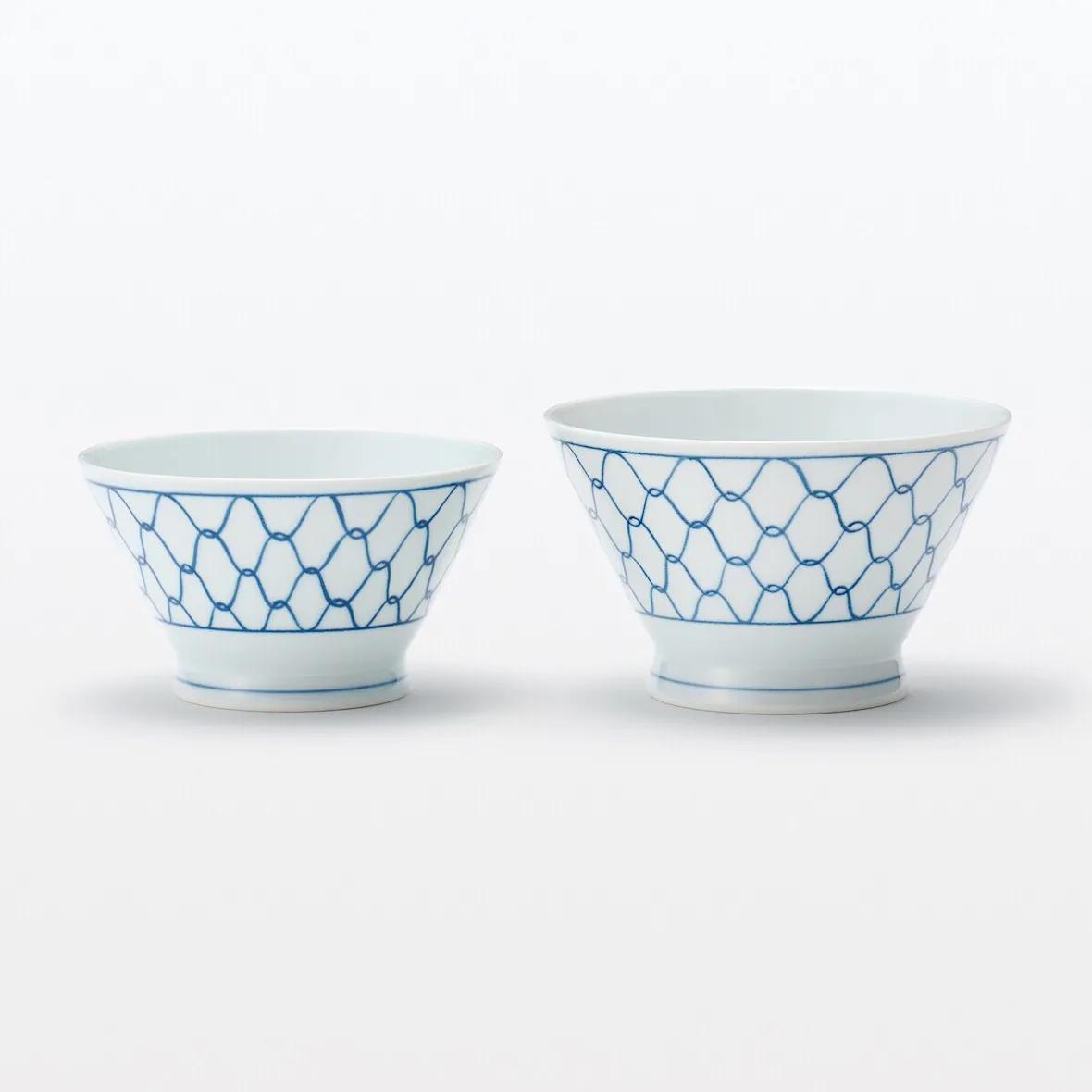 Clearance Muji Bol de arroz Hasami Ware - Patrón de malla, Pequeño