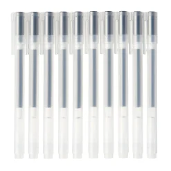 Online Muji Bolígrafo de gel negro - 0,5 mm - Pack de 10