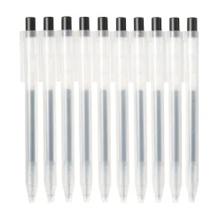 Discount Muji Bolígrafo de gel retráctil negro - 0,5 mm - Pack de 10
