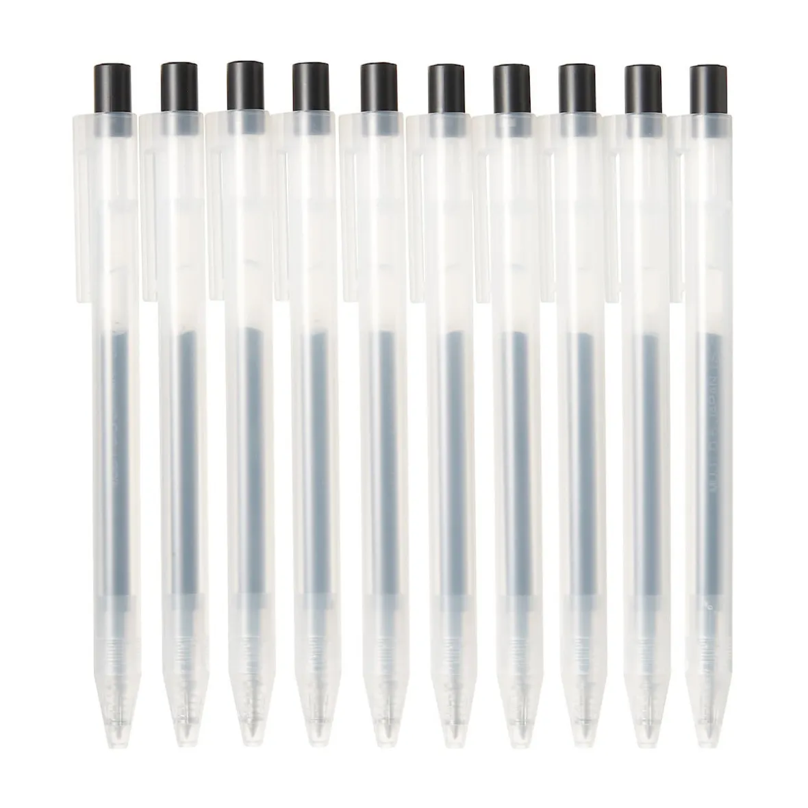Discount Muji Bolígrafo de gel retráctil negro - 0,5 mm - Pack de 10