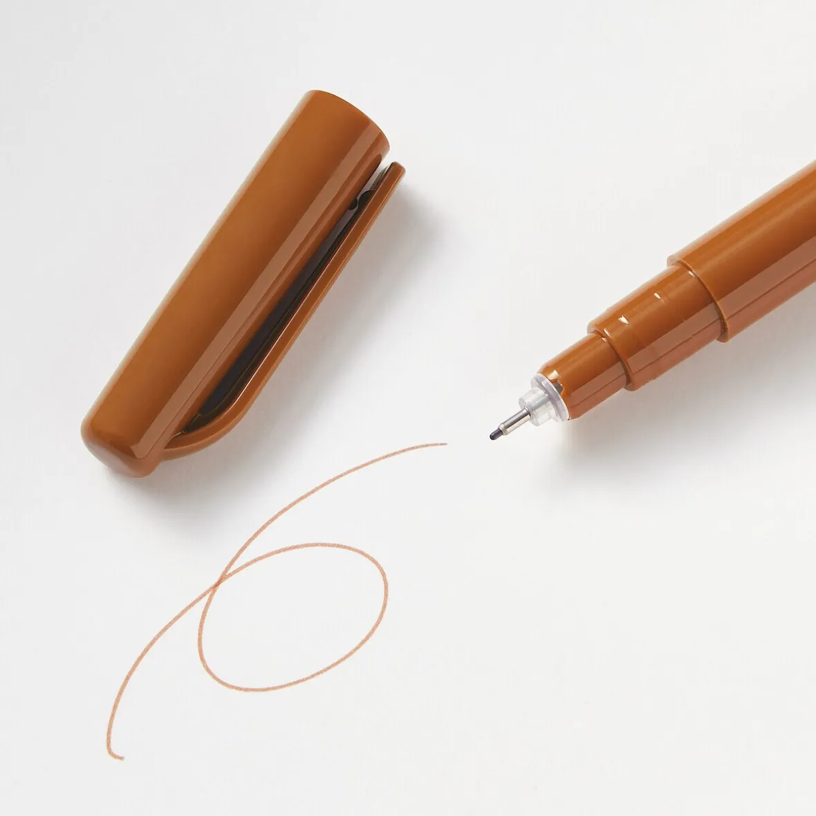 Best Muji Bolígrafo de punta fina a base de agua - 0,5 mm, Marrón Castaña