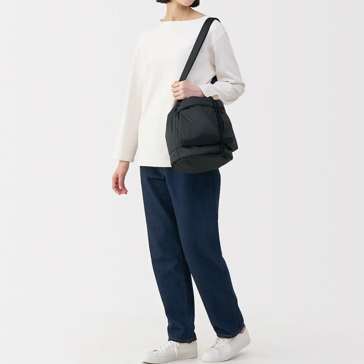 Hot Muji Bolsa acolchada de nylon reciclado repelente al agua