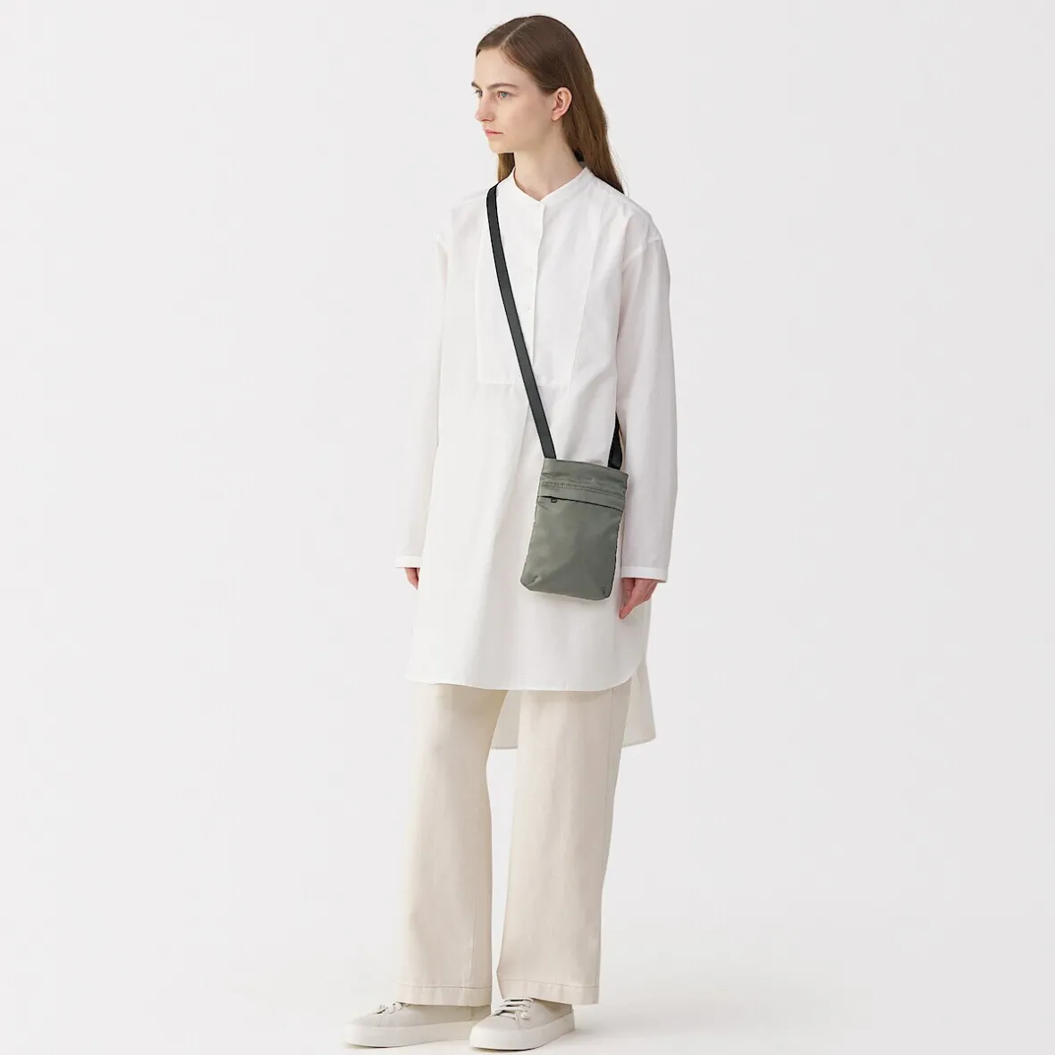 Clearance Muji Bolsa de nailon reciclado y cuerpo cruzado ‐ Mini