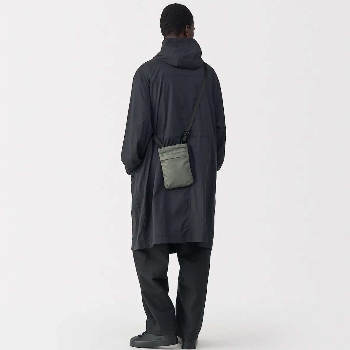 Clearance Muji Bolsa de nailon reciclado y cuerpo cruzado ‐ Mini