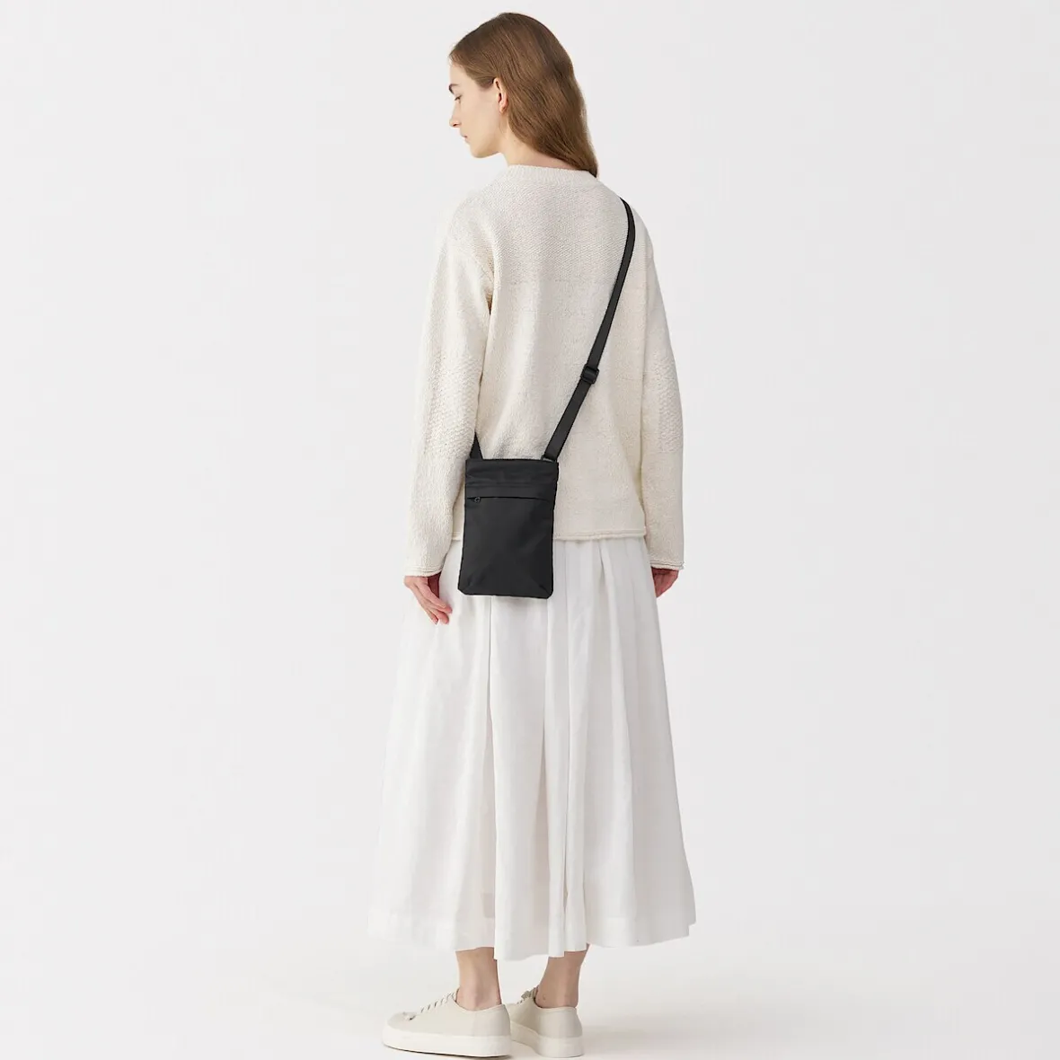 Clearance Muji Bolsa de nailon reciclado y cuerpo cruzado ‐ Mini