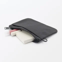 Muji Bolsa de nailon texturizada con cremallera ‐ Mediana
