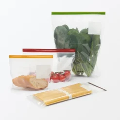 Clearance Muji Bolsas de doble sello para alimentos y congelador - Medianas, paquete de 18