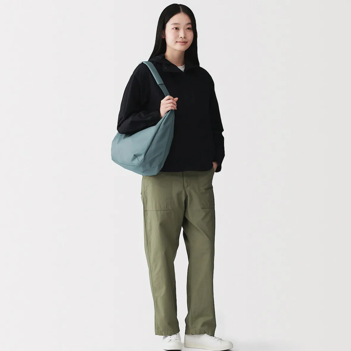 Muji Bolso bandolera de poliéster y 2 asas repelente al agua