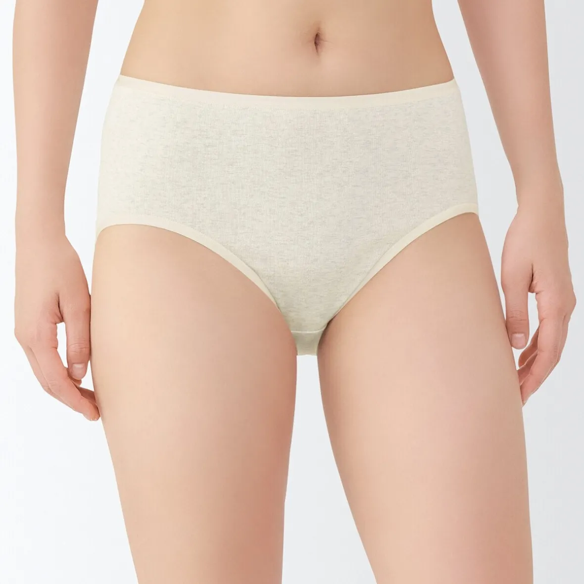 Sale Muji Braga acanalada de tiro alto para mujer