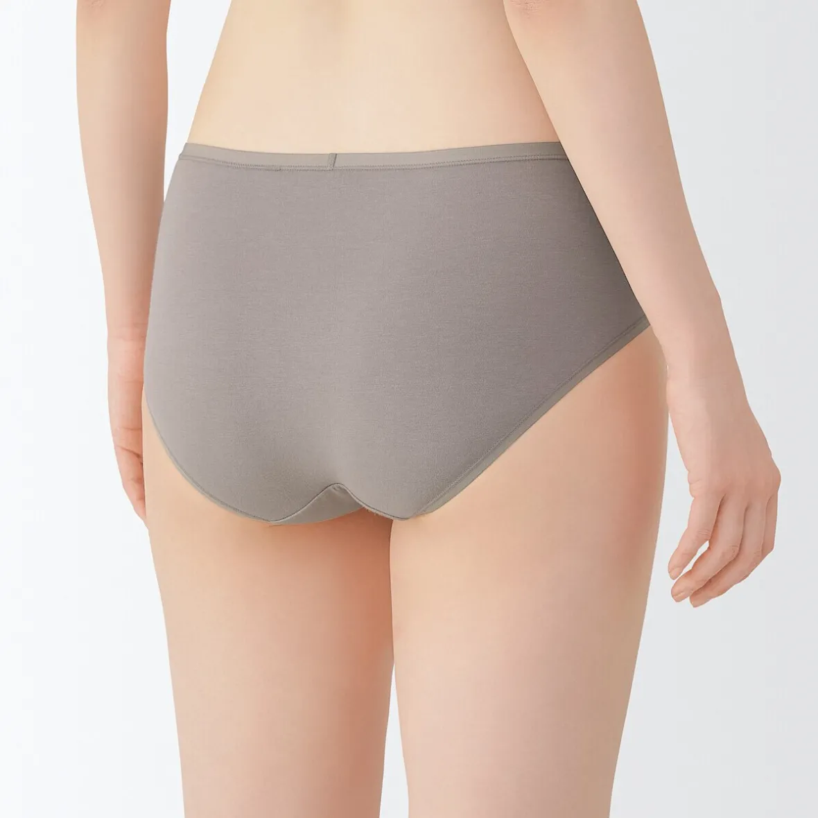 Sale Muji Braguitas de bikini de hilo recuperado para mujer, paquete de 3 Albaricoque