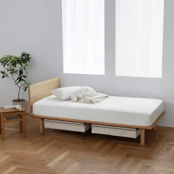 Muji Cabezal para cama de roble Individual