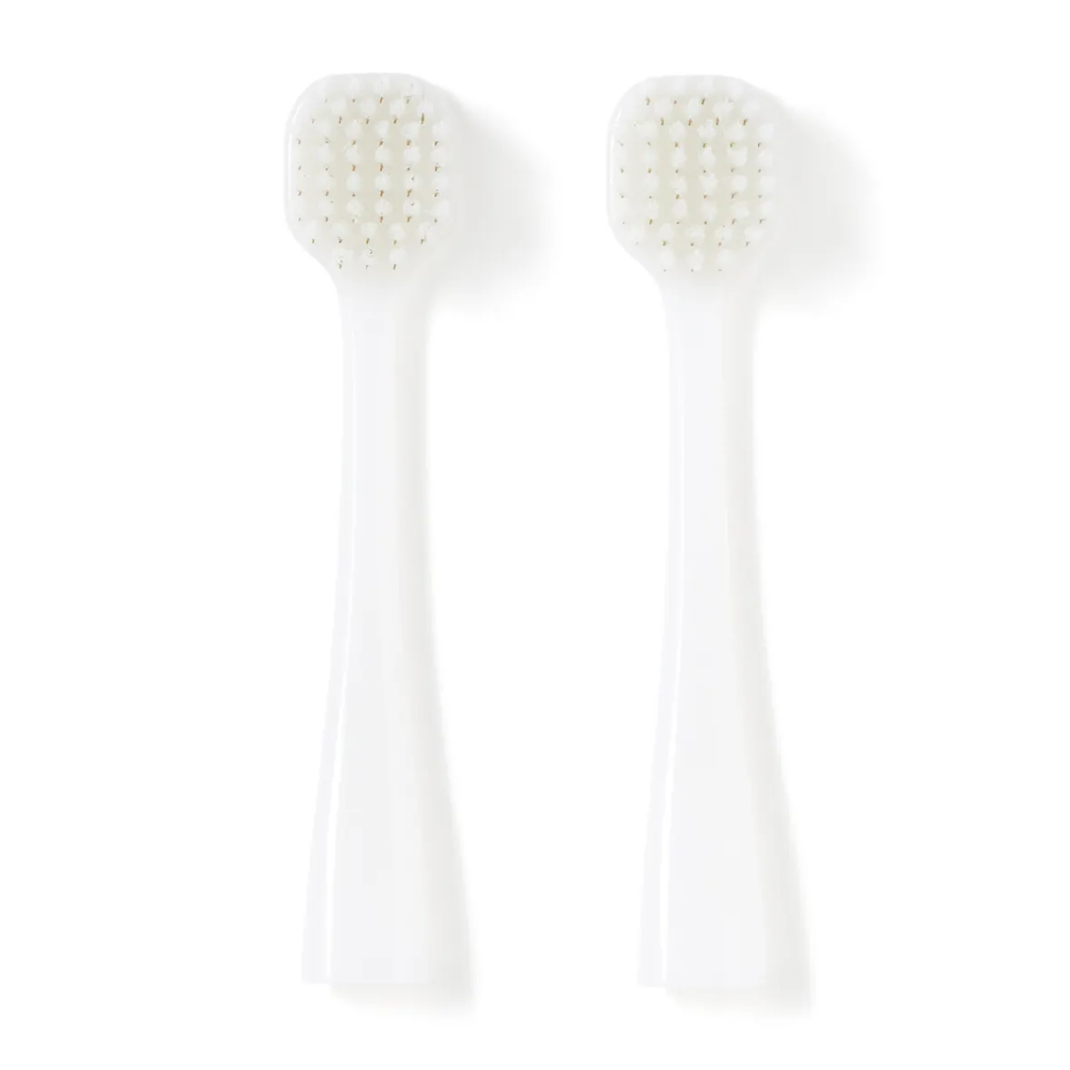 Muji Cabezales de cepillo de dientes de repuesto ‐ Cerda ancha y mediana, paquete de 2