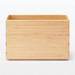Hot Muji Caja apilable de bambú, 26 x 18.5 x 16.5 cm
