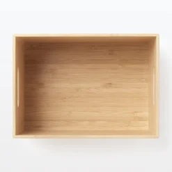 Hot Muji Caja apilable de bambú, 26 x 18.5 x 16.5 cm