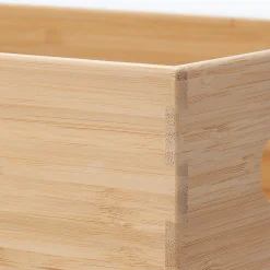 Hot Muji Caja apilable de bambú, 26 x 18.5 x 16.5 cm