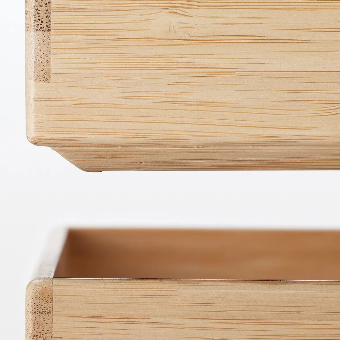 Hot Muji Caja apilable de bambú, 26 x 18.5 x 16.5 cm