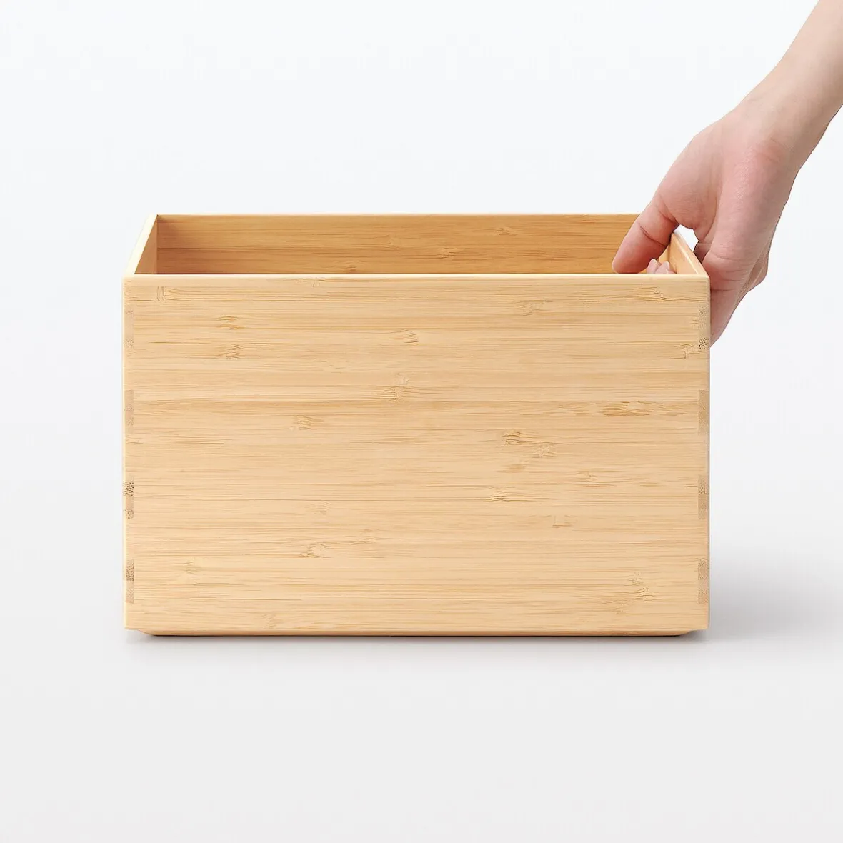 Hot Muji Caja apilable de bambú, 26 x 18.5 x 16.5 cm