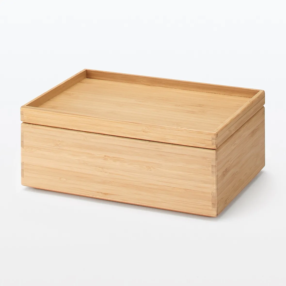 Hot Muji Caja apilable de bambú, 26 x 18.5 x 8.5 cm