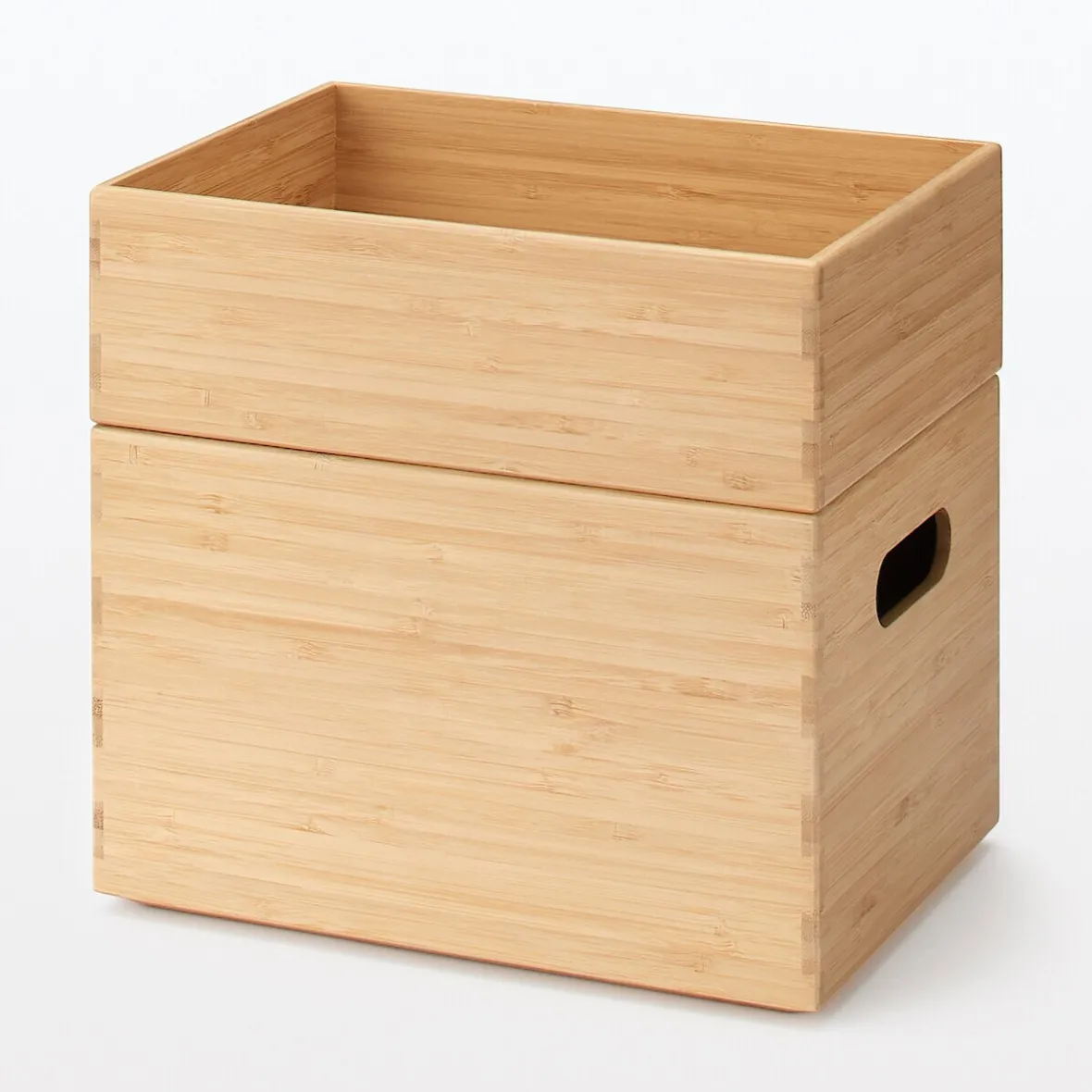 Hot Muji Caja apilable de bambú, 26 x 18.5 x 8.5 cm