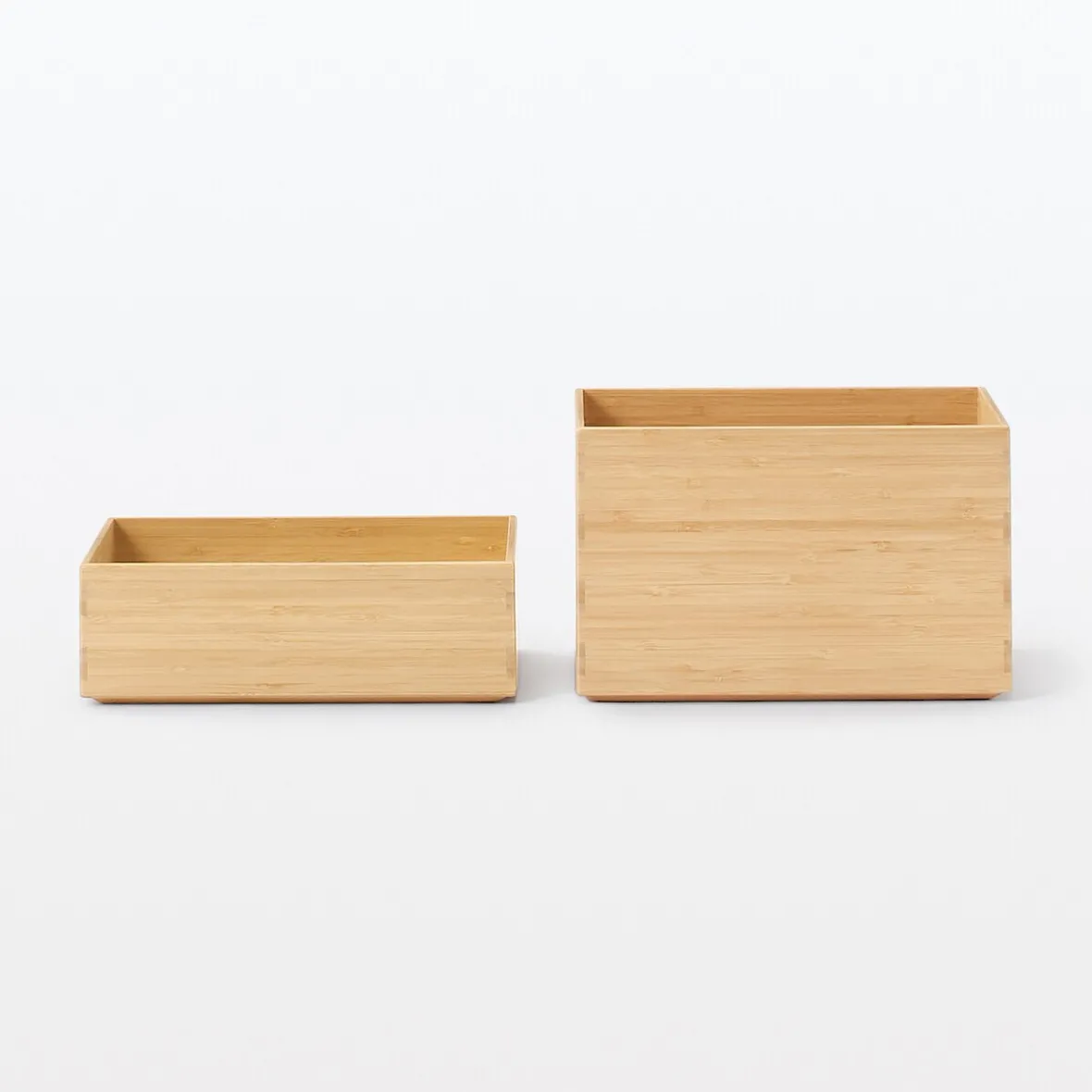 Hot Muji Caja apilable de bambú, 26 x 18.5 x 8.5 cm