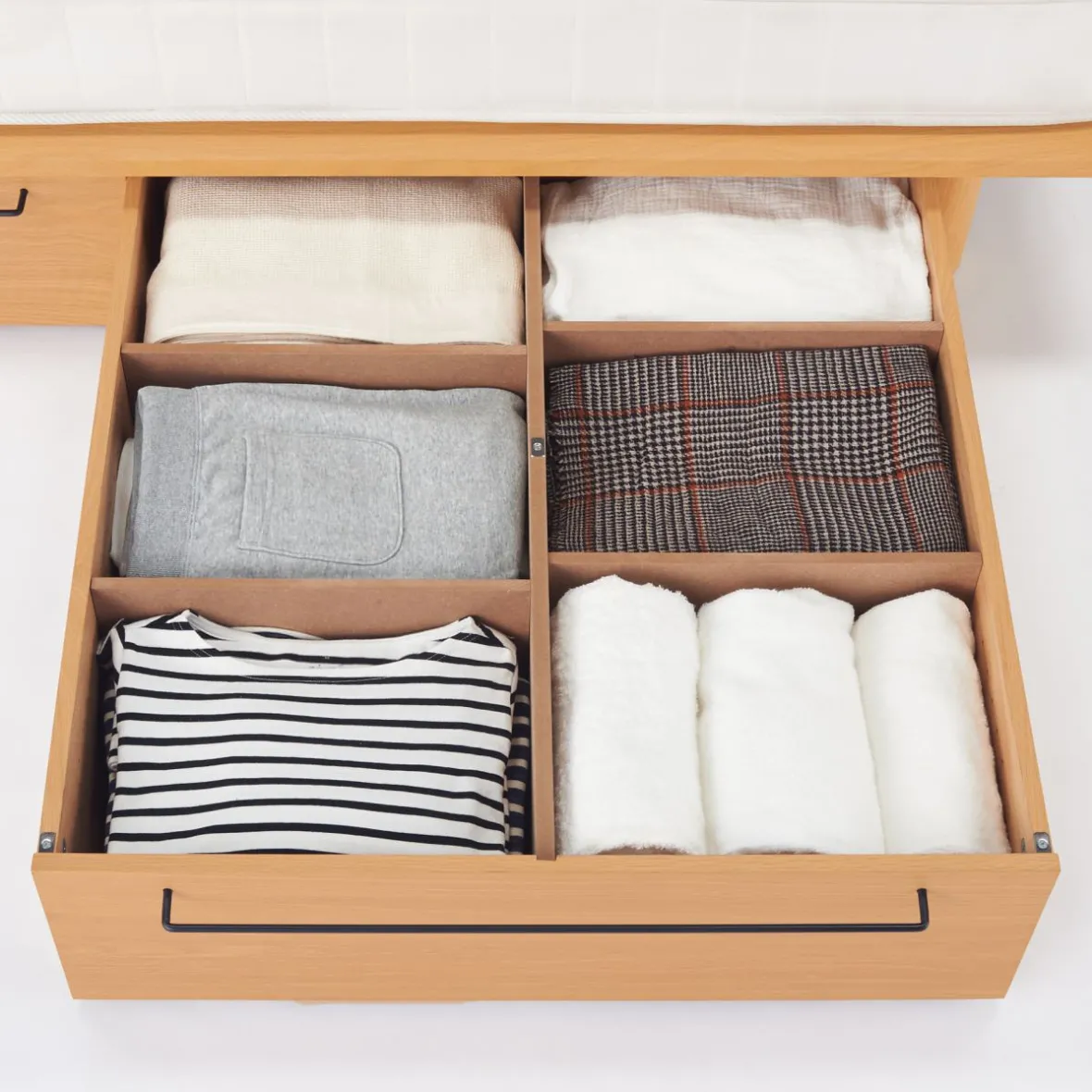 Muji Caja de roble para debajo de la cama con plataforma L