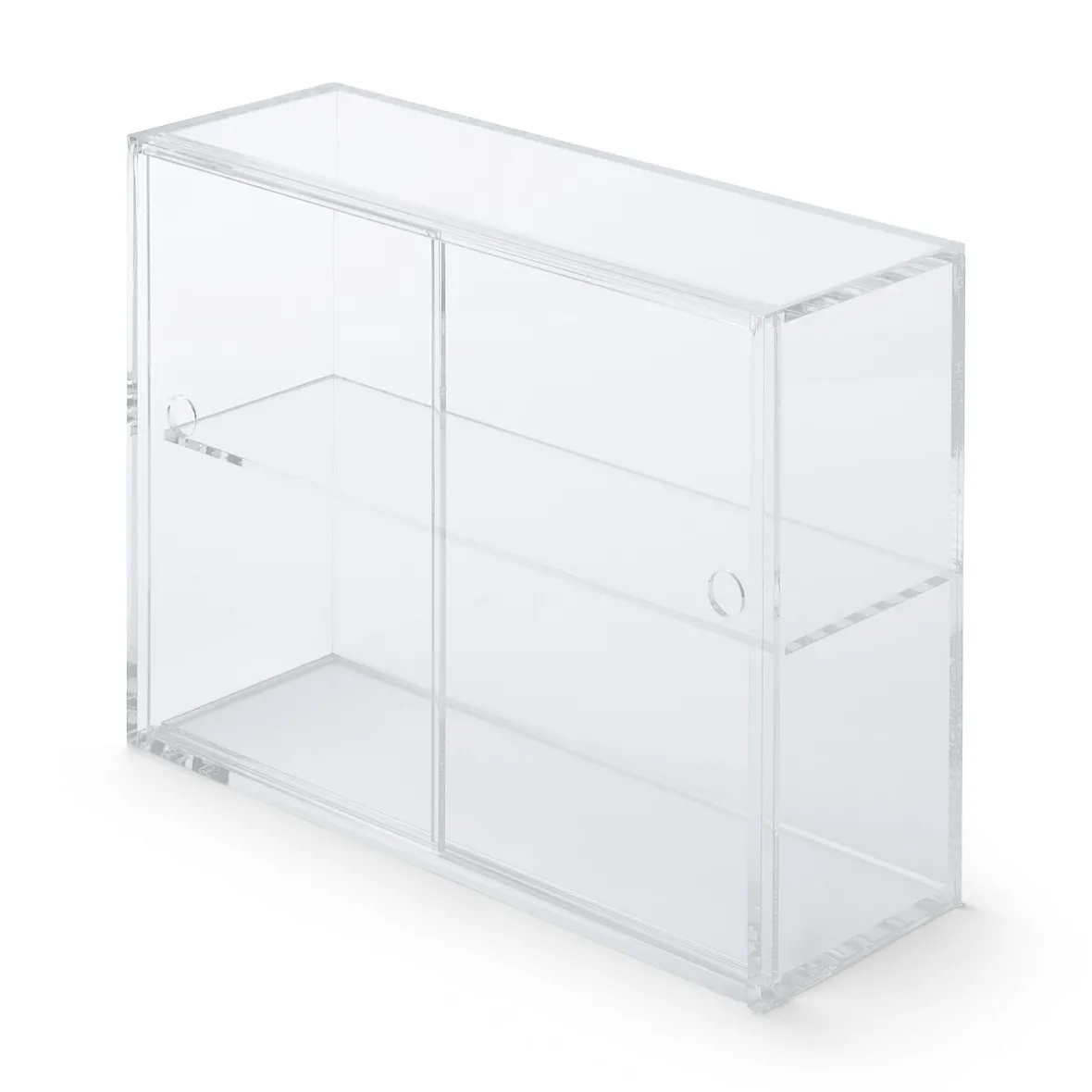 Muji Caja vitrina acrílica con puertecillas deslizantes S