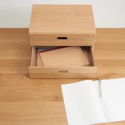 Hot Muji Cajonera apilable de dos niveles planos (Roble)