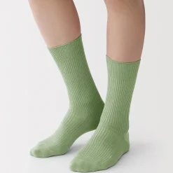 Muji Calcetines acanalados en ángulo recto para hombre