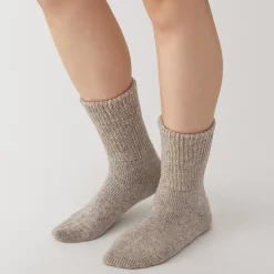 Best Muji Calcetines acogedores de mezcla de lana para mujer