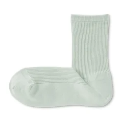 Outlet Muji Calcetines con puño cómodo y rayas para mujer