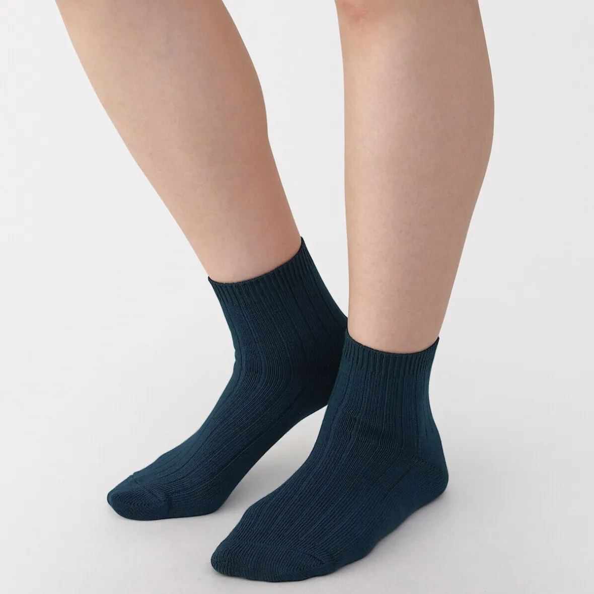 Hot Muji Calcetines cortos con ribete elástico de ángulo recto para mujer