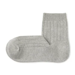 Clearance Muji Calcetines cortos con ribete elástico de ángulo recto para mujer