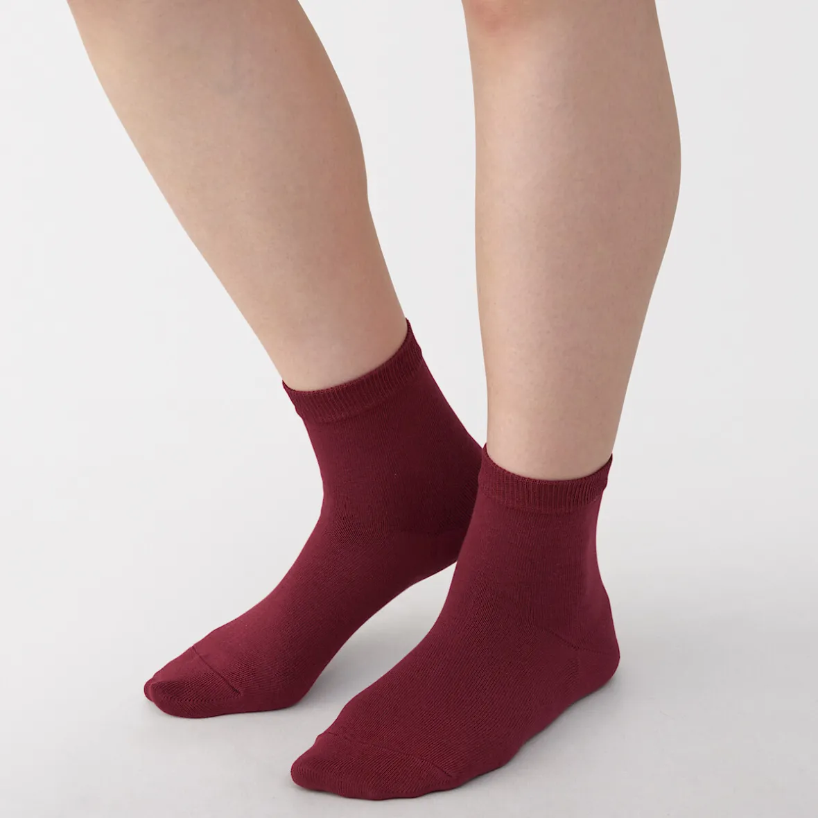 Best Muji Calcetines cortos de 3 capas con puño holgado y talón en ángulo recto (mujer)