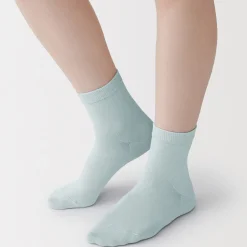 Best Muji Calcetines cortos de 3 capas con puño holgado y talón en ángulo recto (mujer)