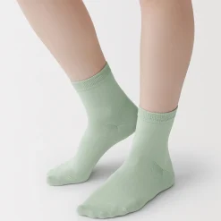 Best Muji Calcetines cortos de 3 capas con puño holgado y talón en ángulo recto (mujer)